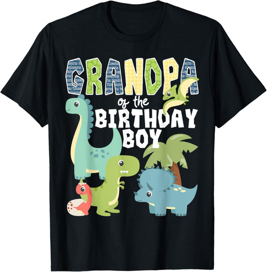 Dinosaurs Theme Birthday Grandpa of the Birthday Boy T-Shirt