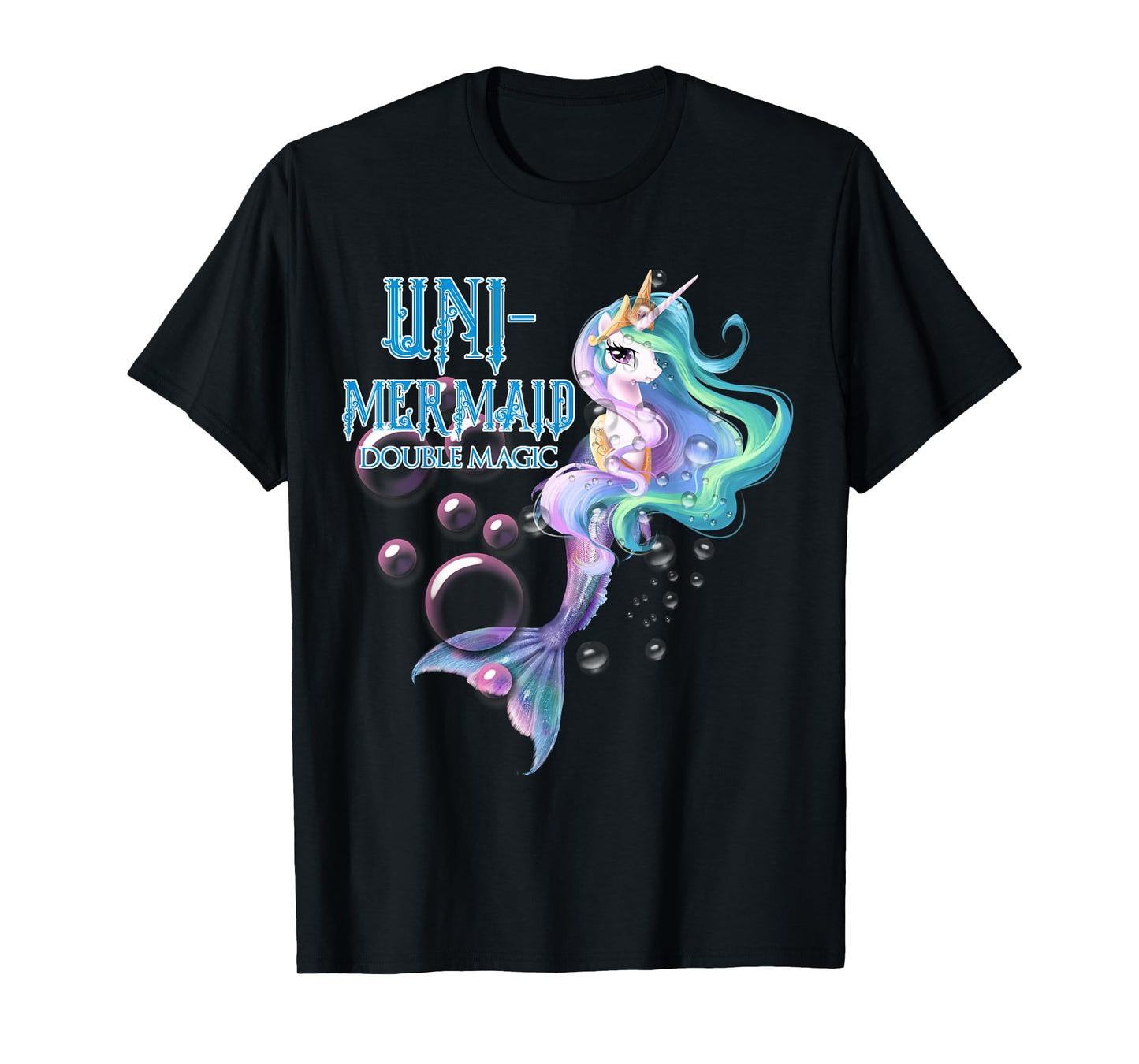 Uni-Mermaid Double Magic Tshirt Funny Unicorn Tshirt