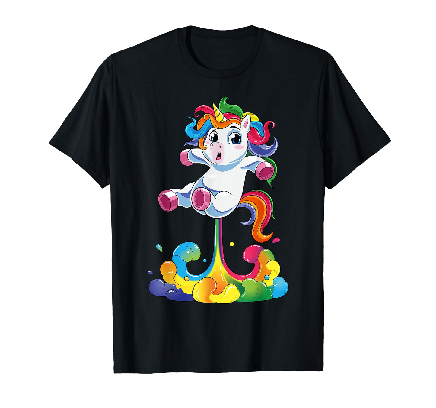 Unicorn Shirt Funny Magical Fart Unicorn Farting Rainbow T-Shirt