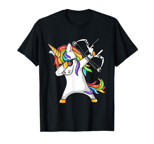 Unicorn dabbing Archery Funny shirt T-Shirt