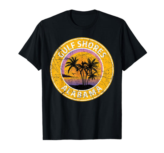 Gulf Shores Alabama Al Vintage Retro 80s Summer Travel T-Shirt