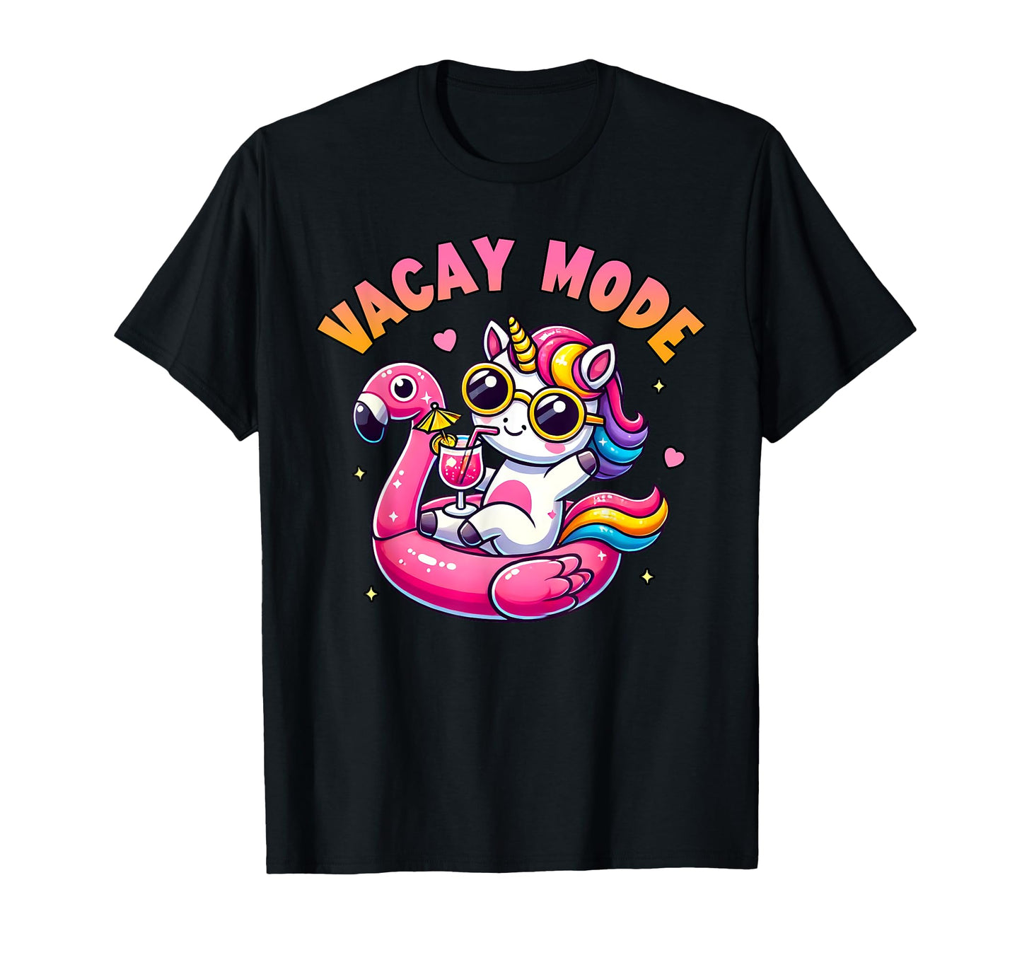 Vacay Mode Cute Unicorn Funny Family Vacation Gift Kids Girl T-Shirt