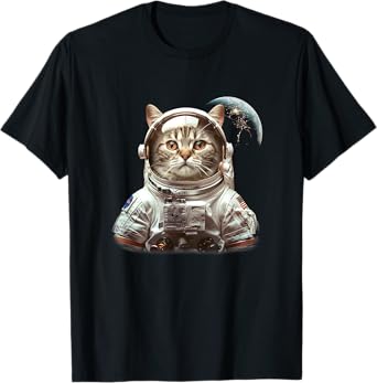 Catronaut Cat Astronaut Planets Space Design For Cat Lover Men Women Kids T-Shirt