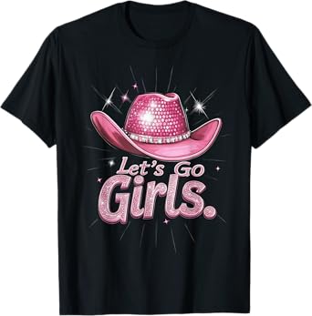 The Rodeo Cowgirl Fan Co. Western Cowgirl Rodeo Disco Retro Bachelorette Party T-Shirt