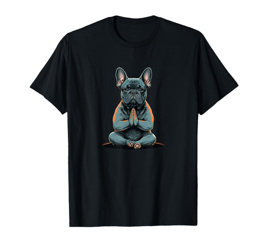 Funny French Bulldog Frenchie Yoga T-Shirt for Men Women Girls Kids