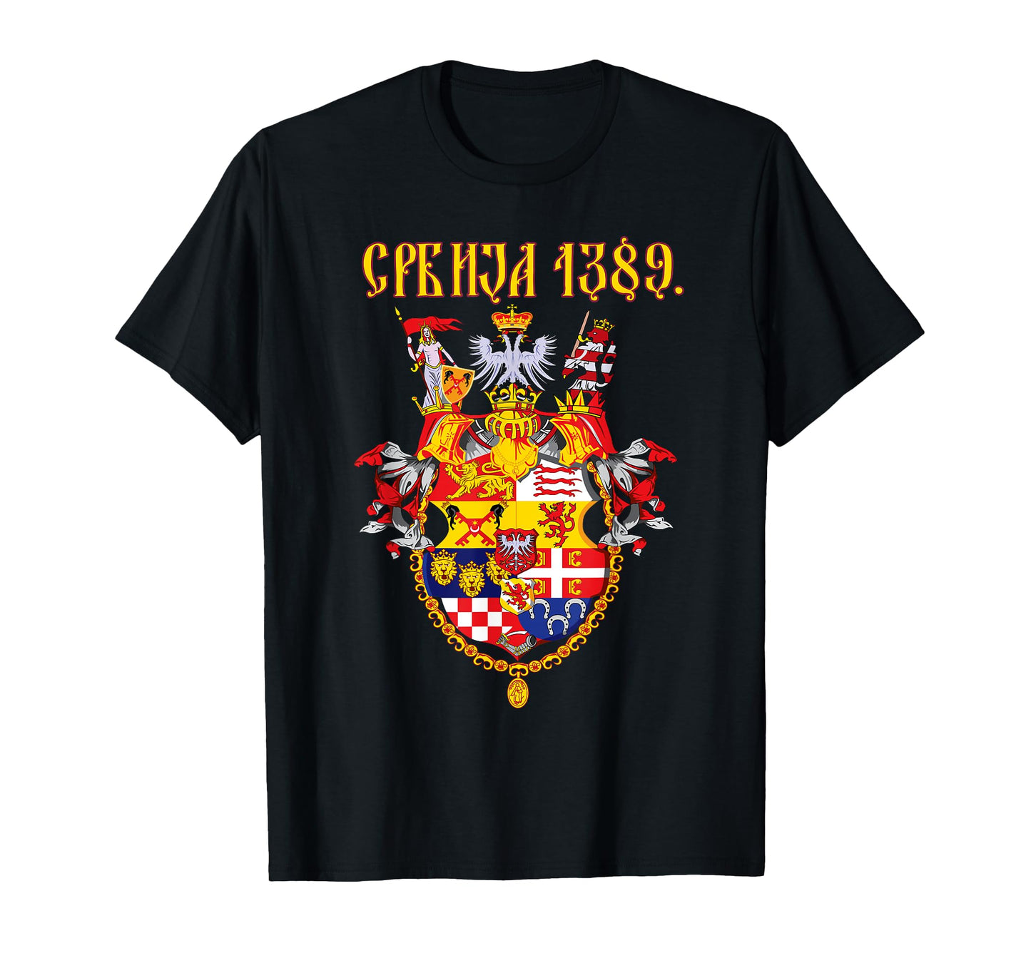 Serbia Srbija, Medieval Kingdom of Serbia, Cyrillic Srbija T-Shirt