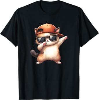 Dabbing cute Cat playing for lovers kitty kittens kids boys T-Shirt