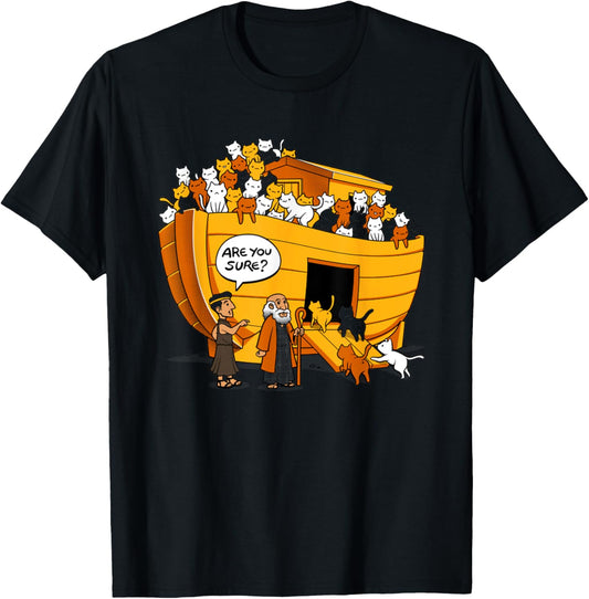 Noah's Ark Cats Breeds Religious Christian Cat Lover Bible T-Shirt