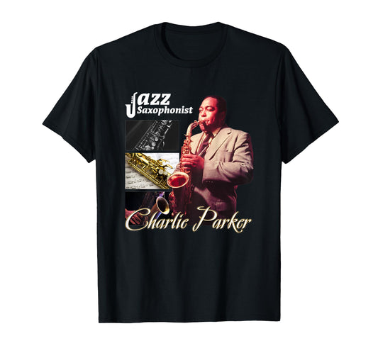 Charlie Parker_002_Back Printed T-Shirt