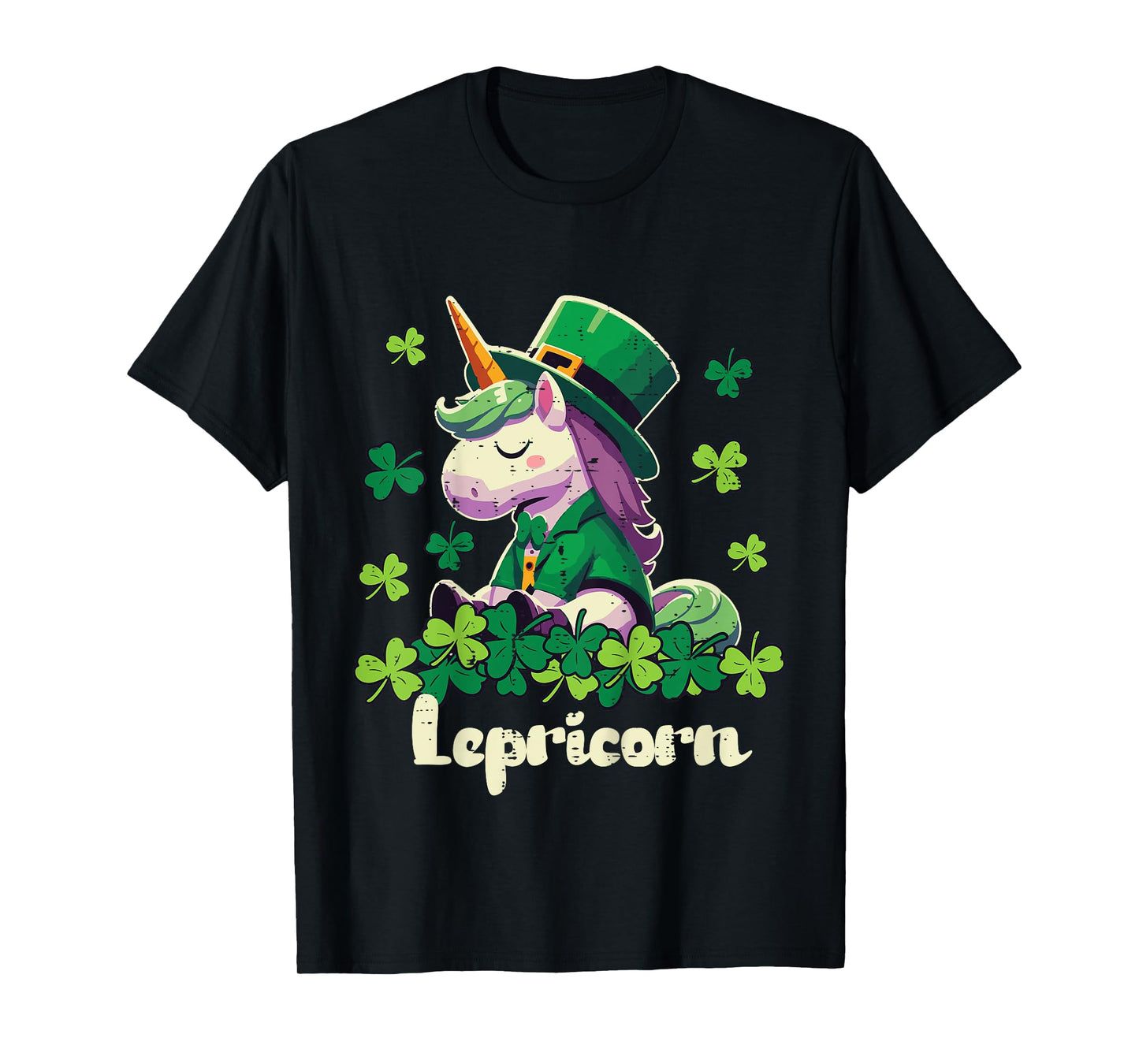 Kids St Patricks Day Unicorn Lepricorn Saint Pattys Girls Kids T-Shirt