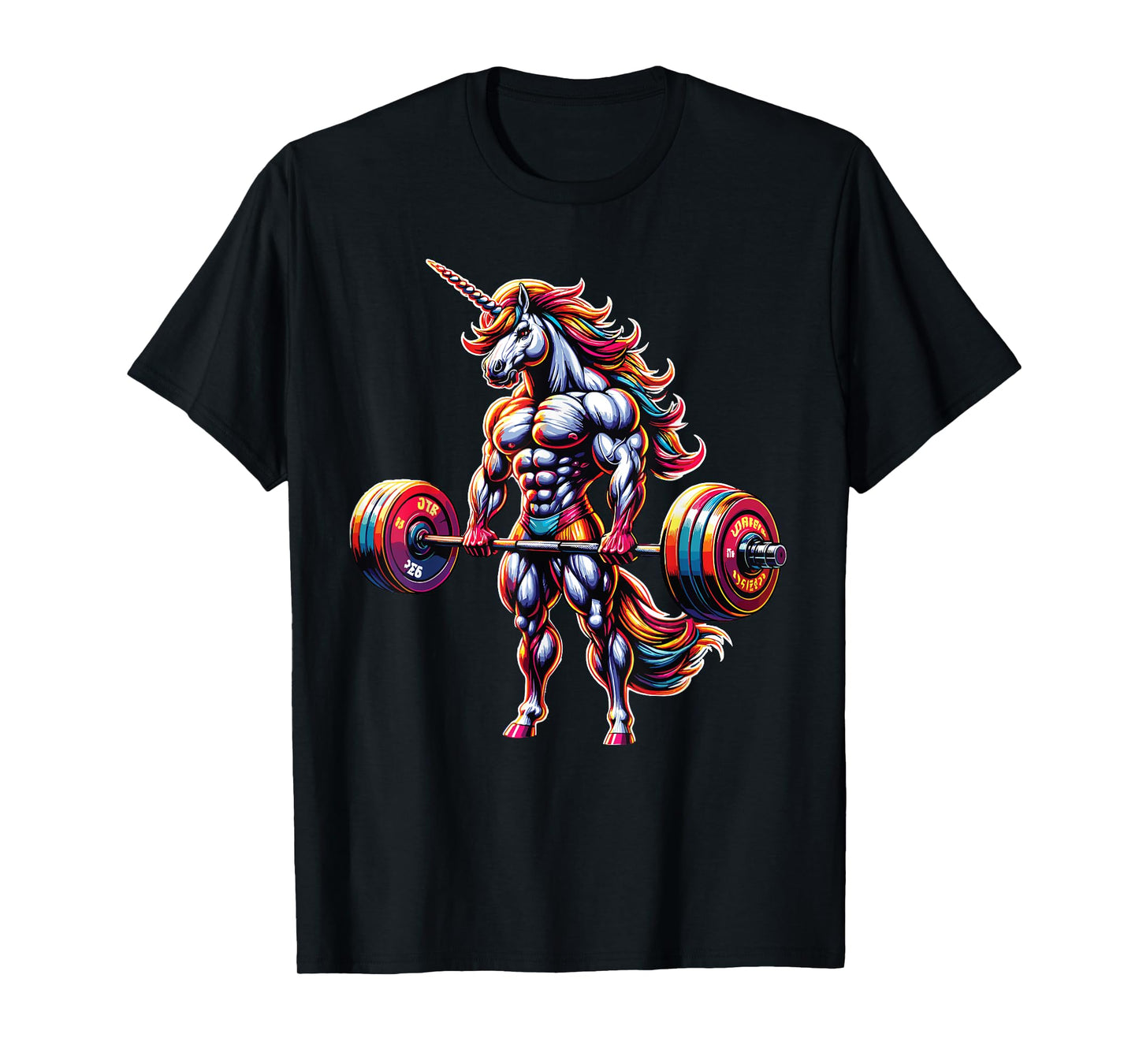 Unicorn Lifting Weights Fitness Lover Barbell Weightlifting T-Shirt