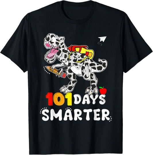 101 Days Smarter Dinosaur 100th Day Of School 100 Boys Kids T-Shirt