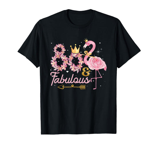 80 And Fabulous Flamingo 80th Birthday 1942 T-Shirt