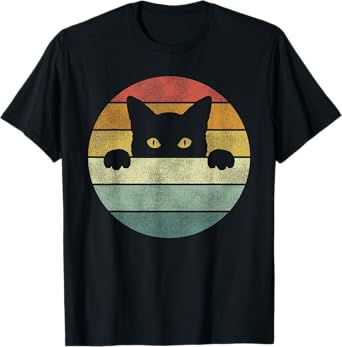 Retro Cat Shirt Vintage Funny Cat T-Shirt