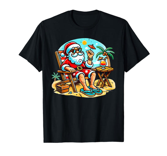 Xmas In July Santa Summer Christmas In June Beach Boys Girls T-Shirt