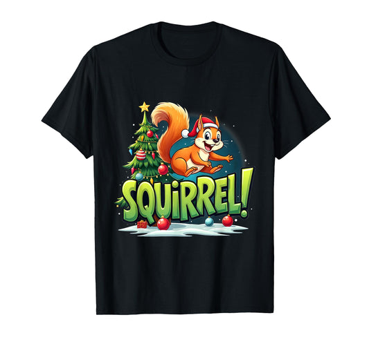 Merry Christmas Squirrel! Funny Christmas Xmas Squirrel T-Shirt