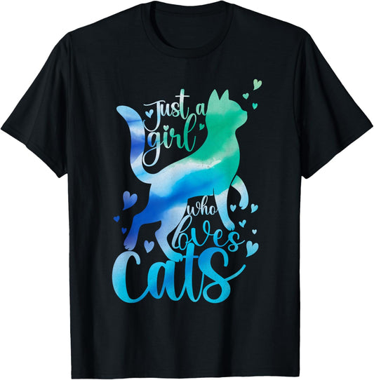 Kitty Just A Girl Who Loves Cats, Cute Cat Lover Cat T-Shirt