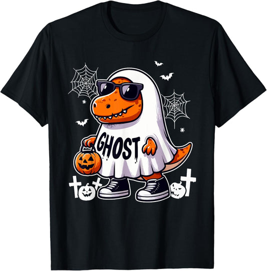 Ghost Halloween T-Rex Sunglasses Cosplay Boo Ghost Lover T-Shirt