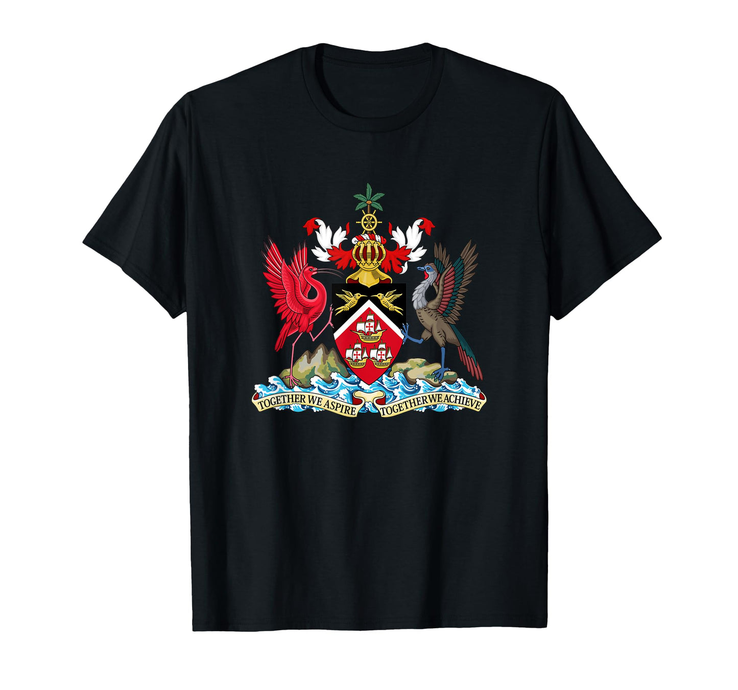 Trinidad & Tobago Coat Of Arms Emblem Symbol Birds T-Shirt T-Shirt