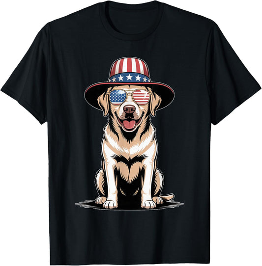 Patriotic Labrador Retriever Dog shirts US Flag 4Th Of July T-Shirt