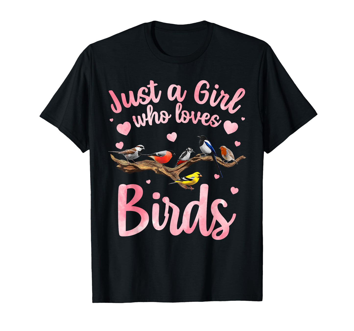 Cool Bird Watcher Art For Women Girls Birding Nerd Birder T-Shirt