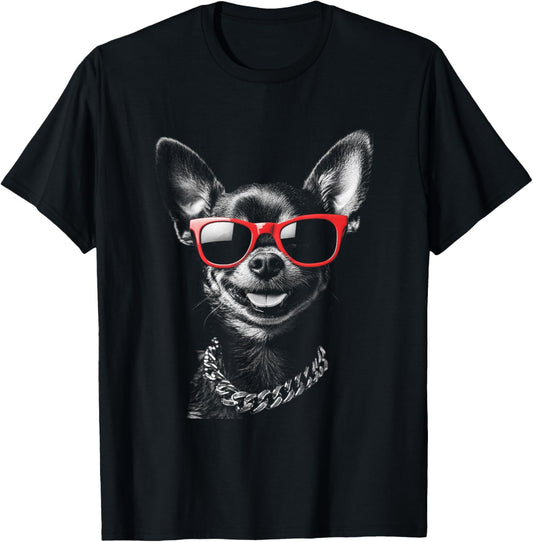 Cool Chihuahua with Sunglasses Funny Dog Attitude T-Shirt