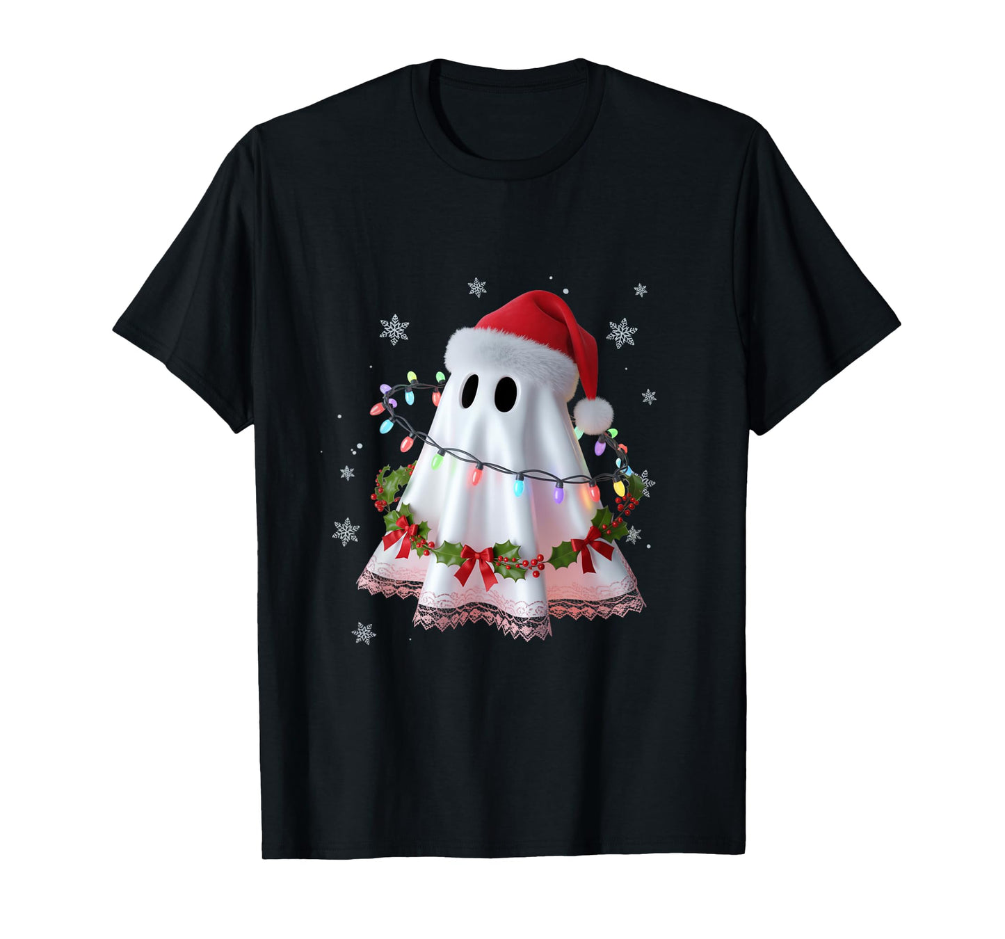 Ghost Christmas Santa Spooky Christmas T-Shirt