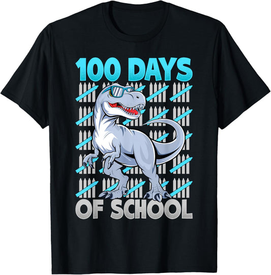 100 Days of School Shirt Boys Girls Kids 100th Day Teacher T-Shirt