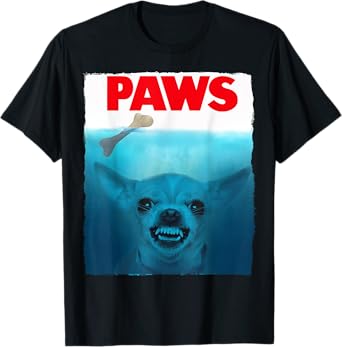 Chihuahua Dog Paws Cute Movie Poster Pet Funny T-Shirt