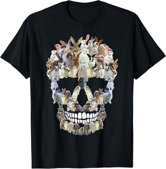 Scary Skull Bunny Rabbit Horror Halloween T-Shirt