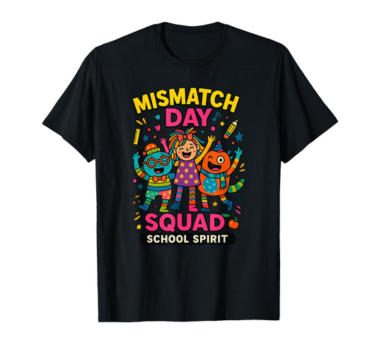 Mismatch Day Squad School Spirit Fall Semester Autumn Vibes T-Shirt