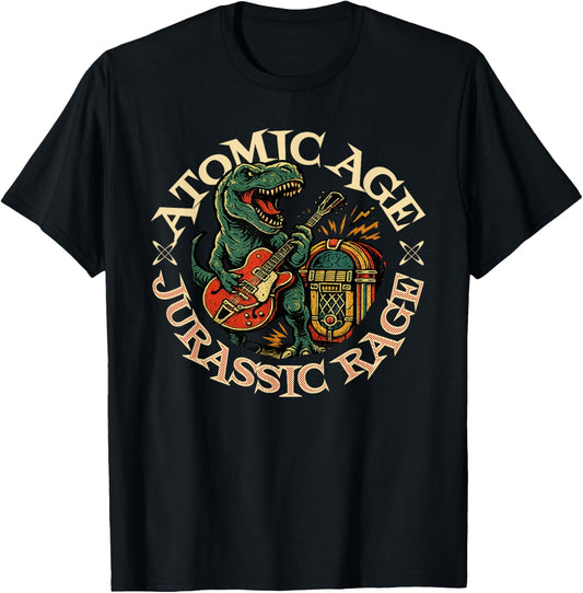 Atomic Age Jurassic Rage Funny Retro Dinosaur 1950s Kitsch T-Shirt