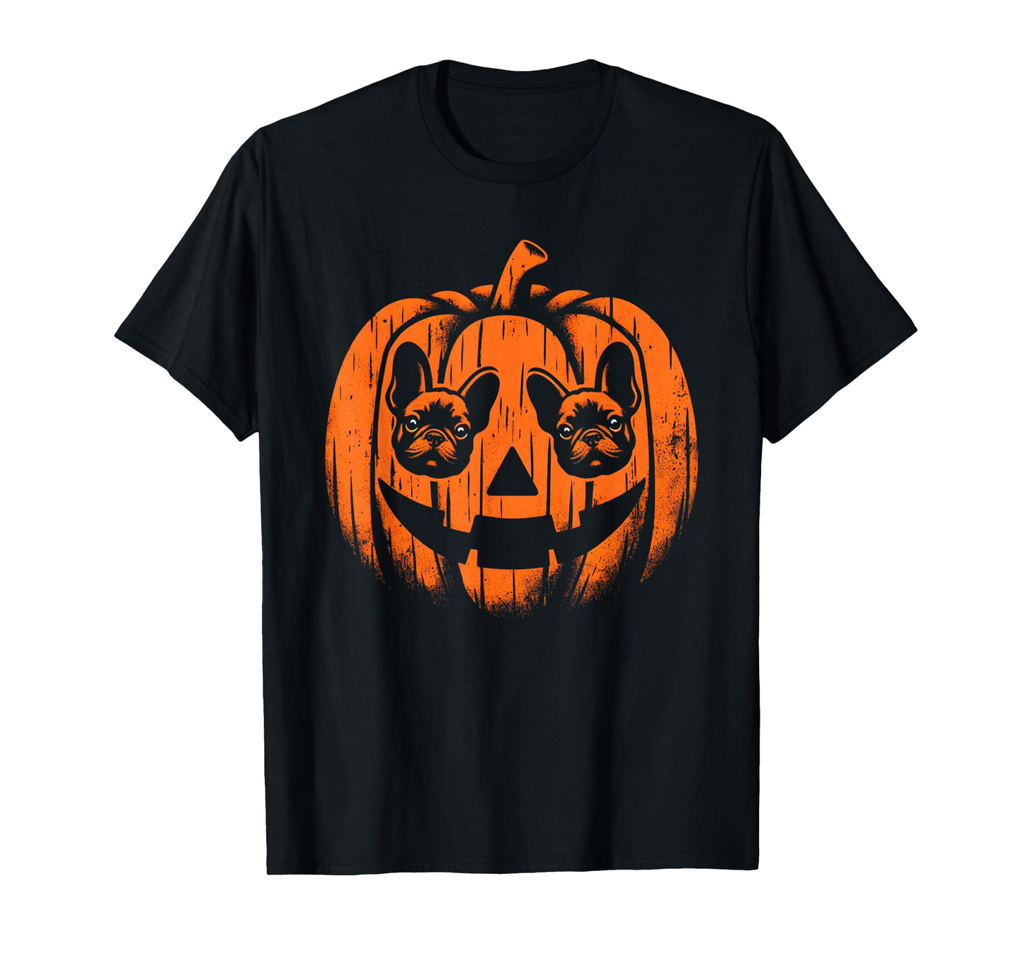 Dog Halloween French Bulldog Jack O Lantern Pumpkin T-Shirt for Men Women Kids