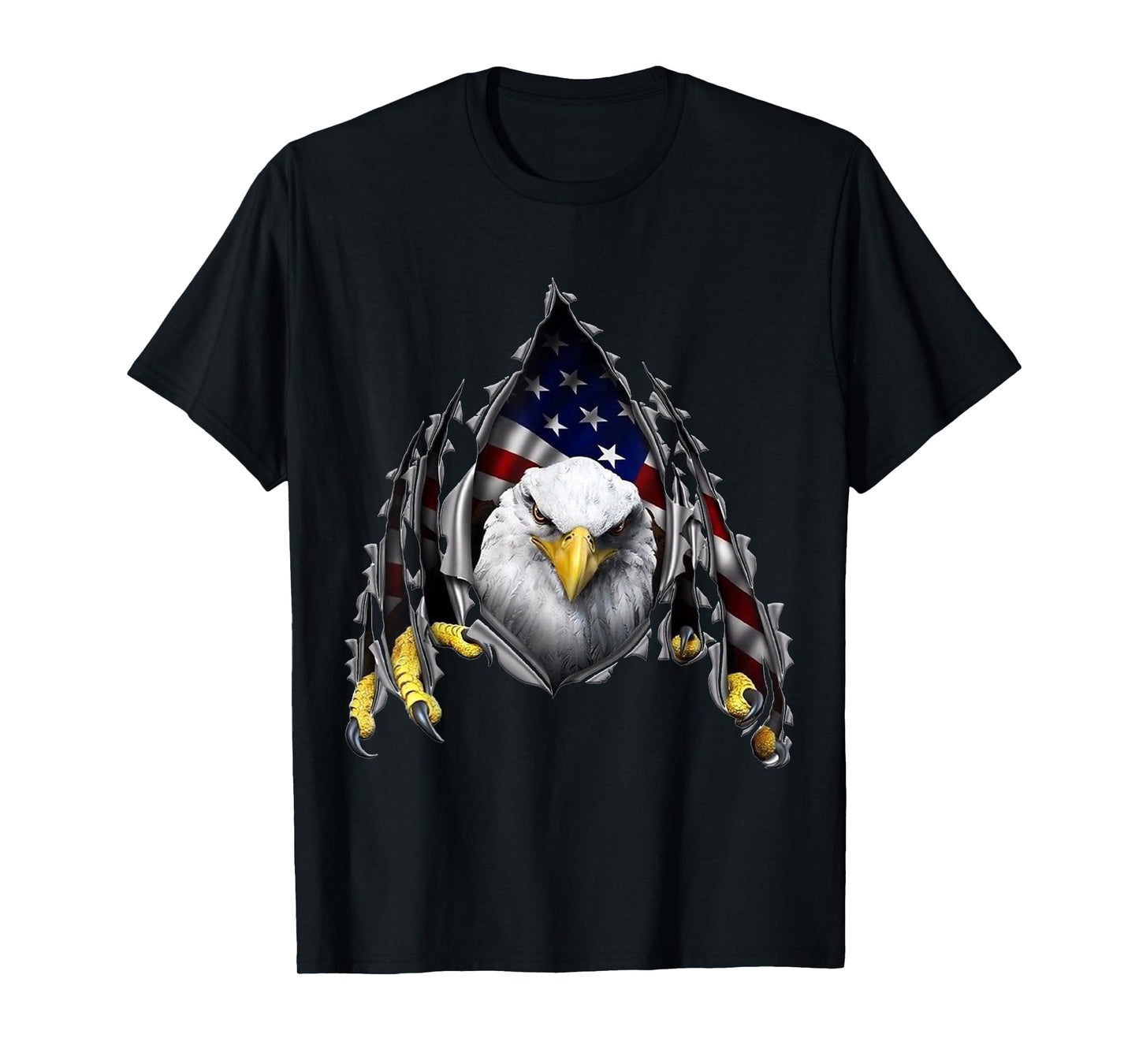 USA Flag Bald Eagle American Flag 4th Of July Women Kids Men T-Shirt