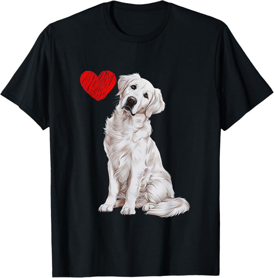 Love White English Cream Golden Retriever Mom Dog Puppy T-Shirt