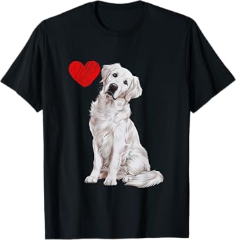 Love White English Cream Golden Retriever Mom Dog Puppy T-Shirt