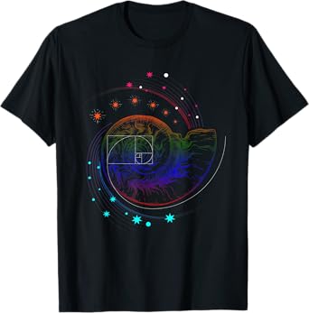 Fibonacci Shell or Golden Ratio and Spiral or Fibonacci T-Shirt