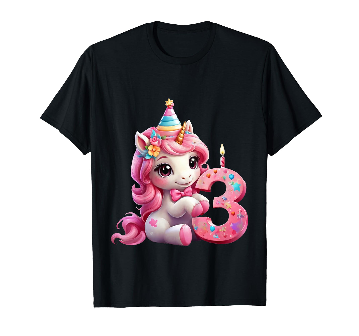 NUMBER 3 YEARS GIRL UNICORN 3rd BIRTHDAY T-Shirt