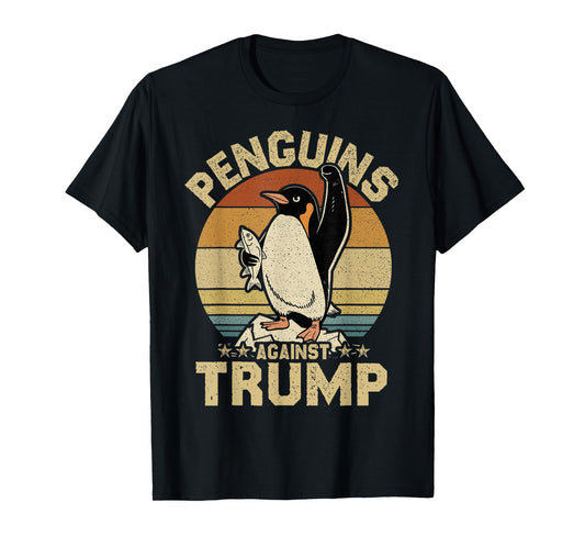 Penguin Flippers Up Resist Funny Penguins Against Trump T-Shirt