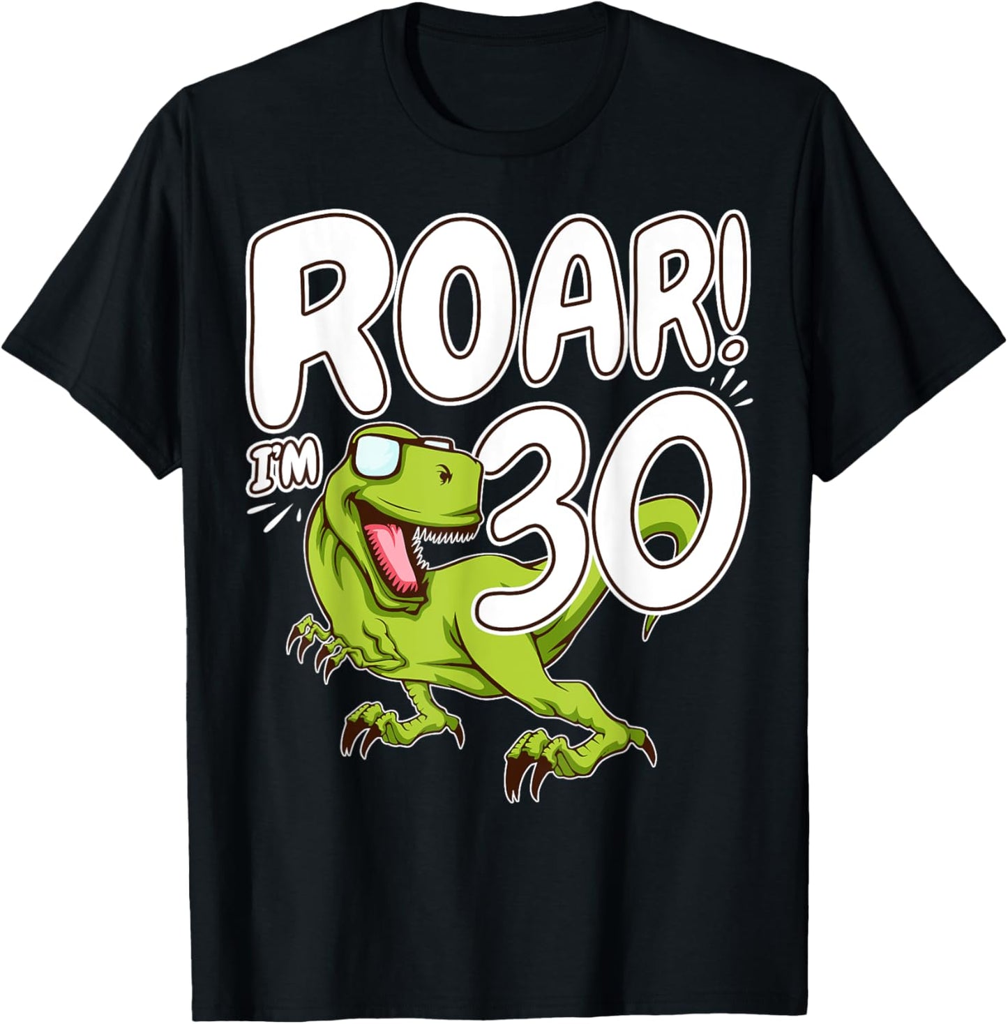 Thirty 30th Birthday Party 30 Year Old Dinosaur T-Shirt