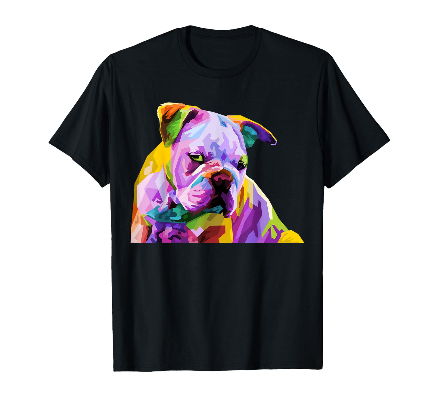 English British Bulldog Pop Art Portrait for Dog Owners T-Shirt