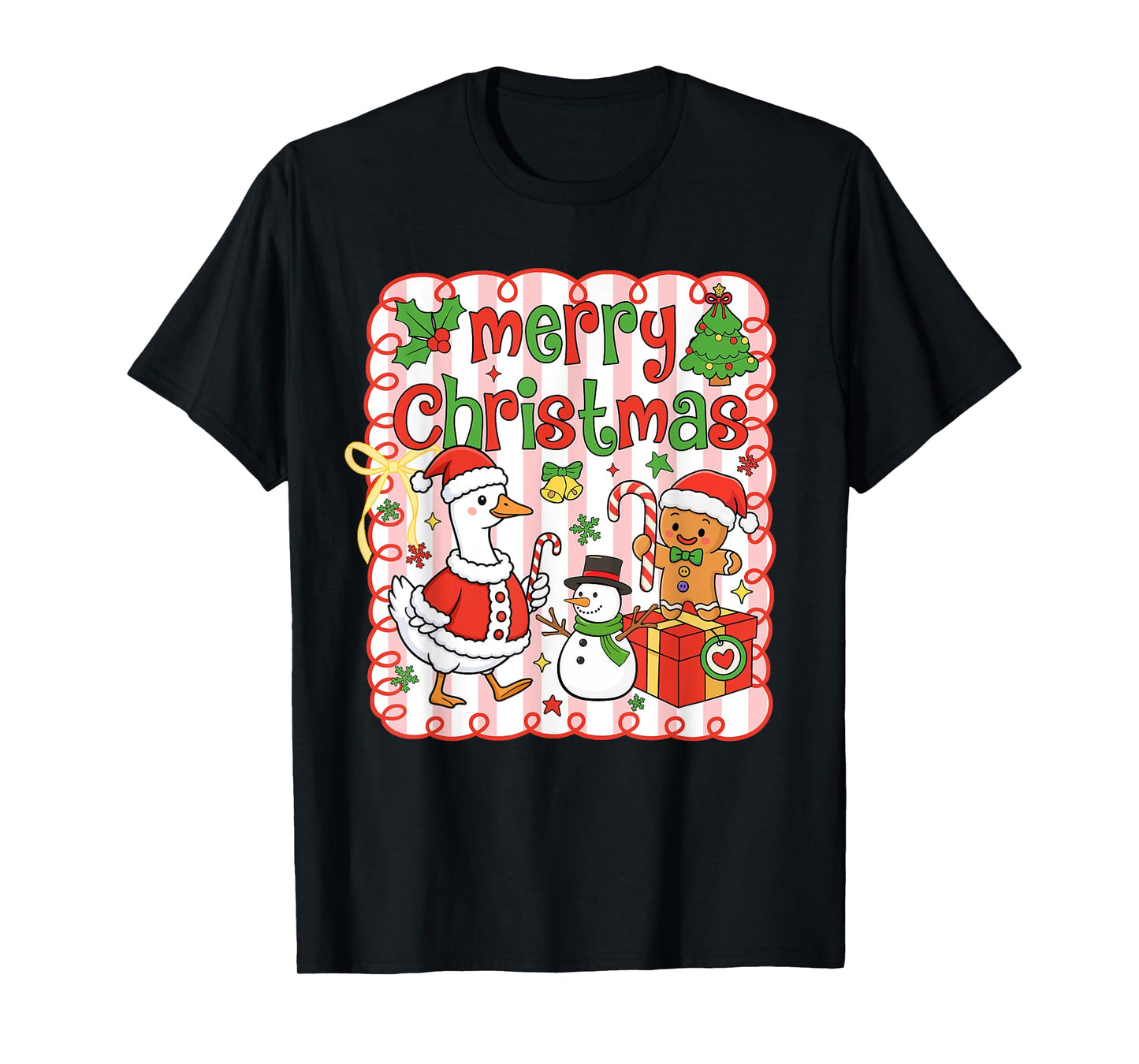 Merry Christmas Funny Merry Goosemas Christmas Silly Goose T-Shirt