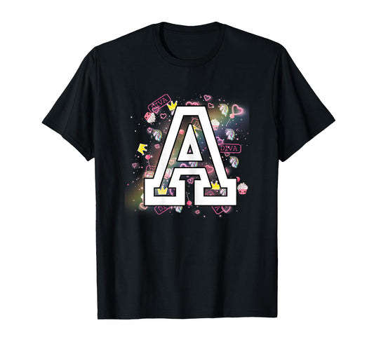 Kids Letter A Clothing For a Girl Who's Name Starts With A T-Shirt