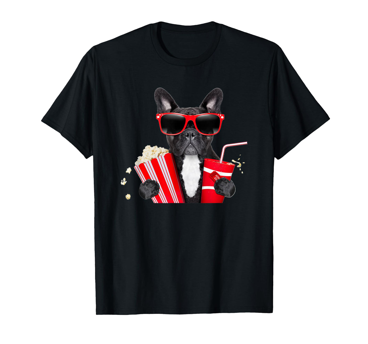 French Bulldog Sunglasses Movie Cinema Tshirt Dog Lover Gift T-Shirt