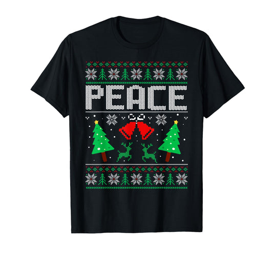 I'm Peace - I Come In Peace Couple Matching Ugly Christmas T-Shirt