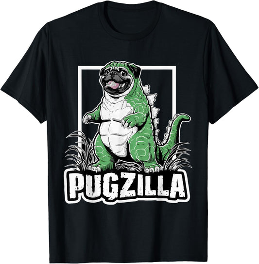 Pugzilla Funny Pug Dogzilla Parody Cute Monster Dog Lovers T-Shirt