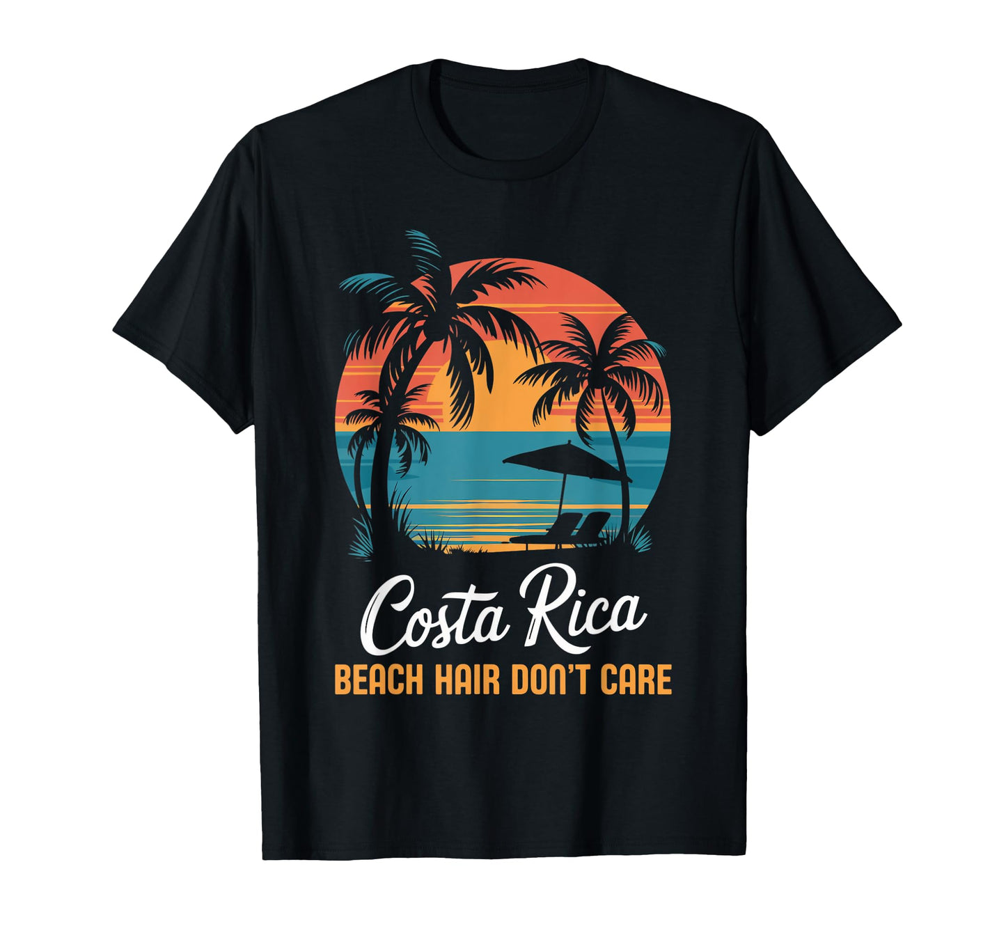 Beach Hair Don't Care Vacation Tropical Pura Vida Costa Rica T-Shirt