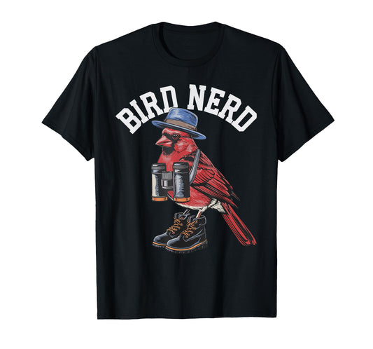 Bird Nerd Funny Birdwatching Birding Northern Cardinal Gifts T-Shirt