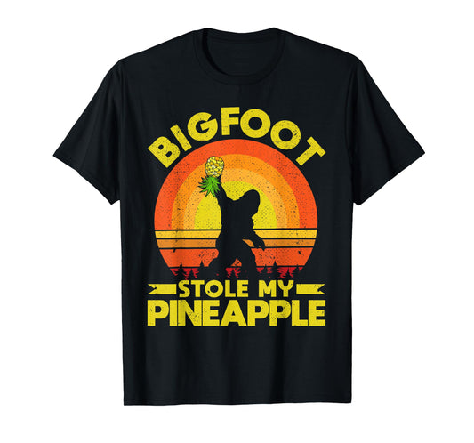 Bigfoot Stole My Pineapple Upside Down Pineapple Swinger T-Shirt