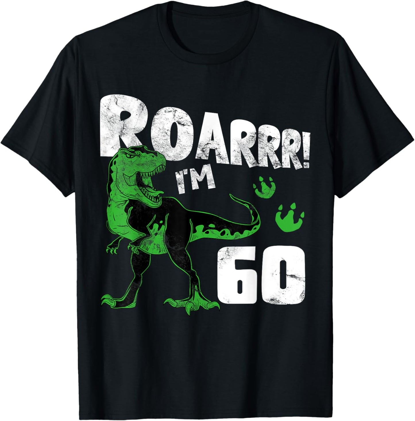 Funny 60 Year Old Birthday T-Rex Dinosaur 60th B-Day Crew T-Shirt